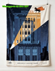 Art Deco Hermès Melbourne Building Flannel Throw Blanket IMG_5050